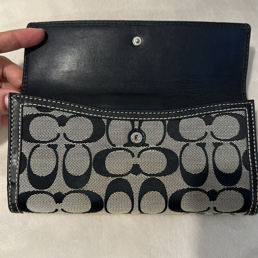 Vintage- Coach signature long wallet - pre-owned - Picture 3 of 8